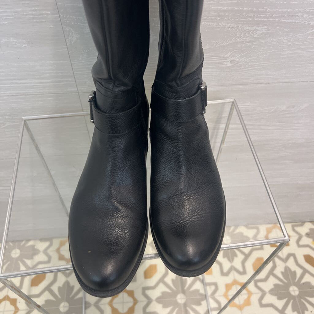 Naturalizer Black Leather Joan Riding Tall Boots 11