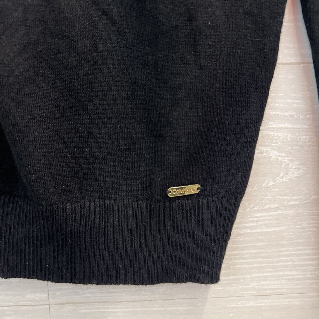 Calvin Klein Black Knit Turtleneck Sweater Top Small