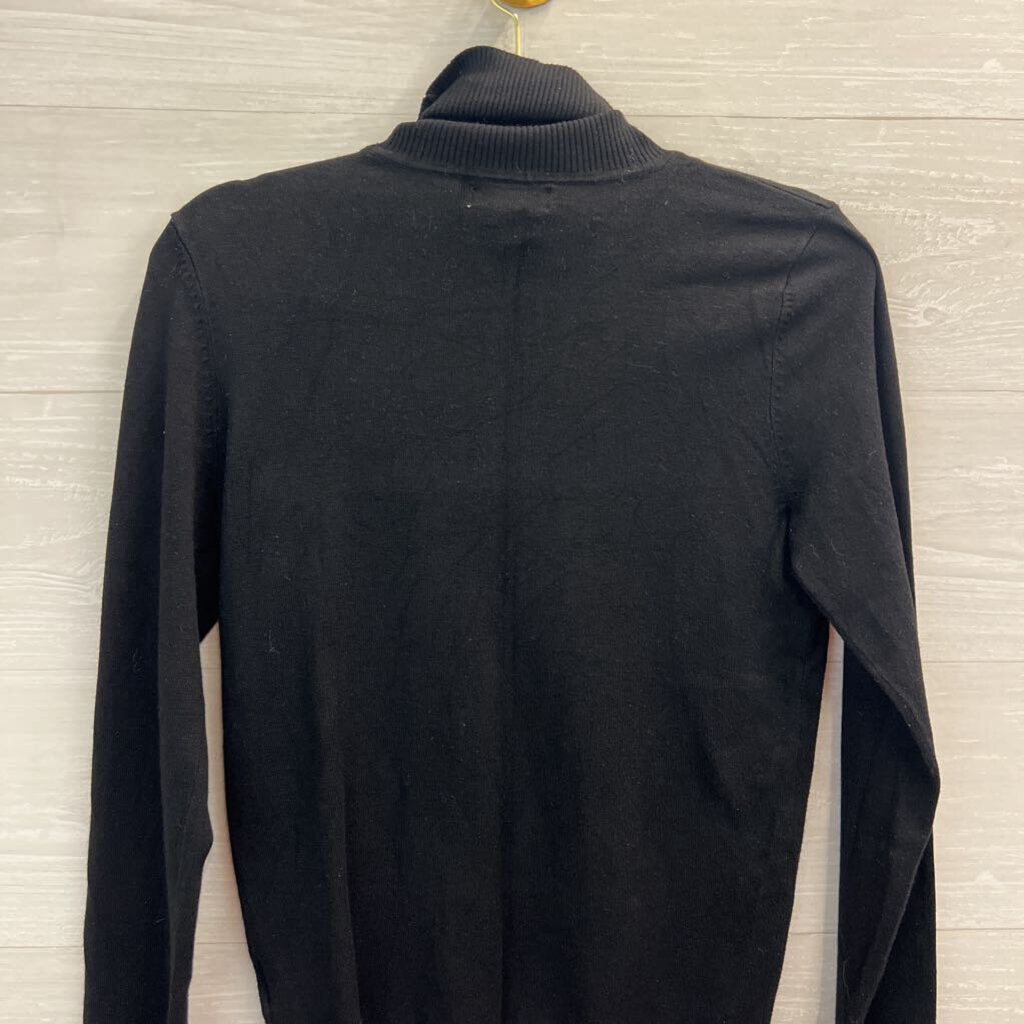 Calvin Klein Black Knit Turtleneck Sweater Top Small
