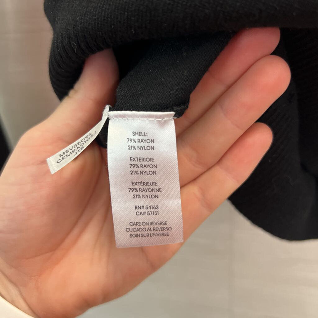 Calvin Klein Black Knit Turtleneck Sweater Top Small