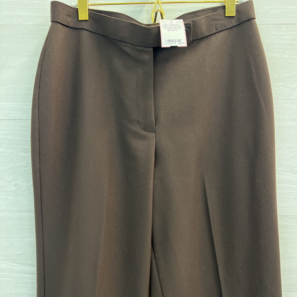 Kim Rogers Chocolate Brown Trouser Pants 8