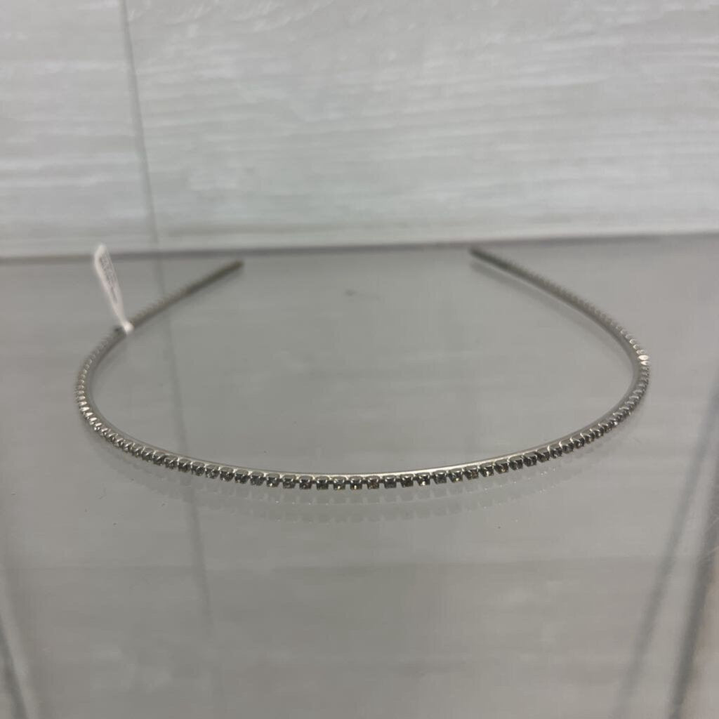 Dainty Silver Metal Rhinestone Headband