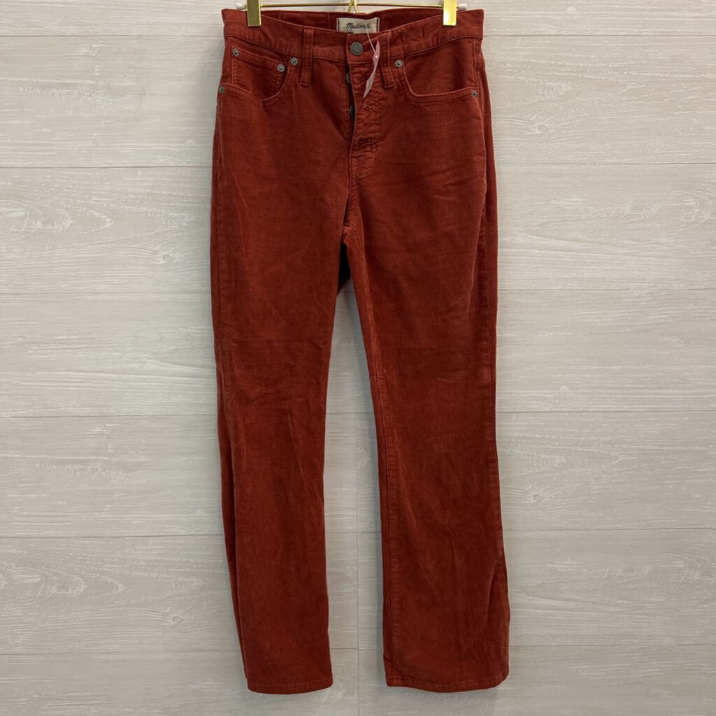 Madewell Burnt Orange Corduroy Cali Demi Boot Pants 26