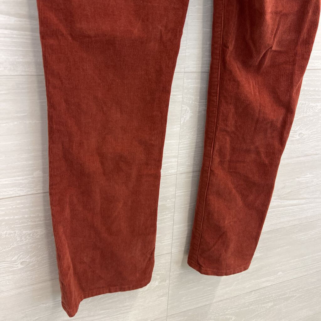 Madewell Burnt Orange Corduroy Cali Demi Boot Pants 26