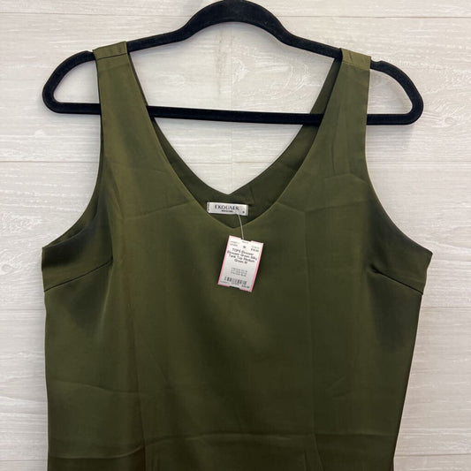 Ekouaer Green Silky Tank Top Medium