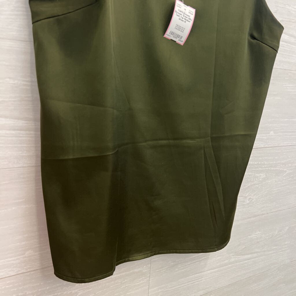 Ekouaer Green Silky Tank Top Medium