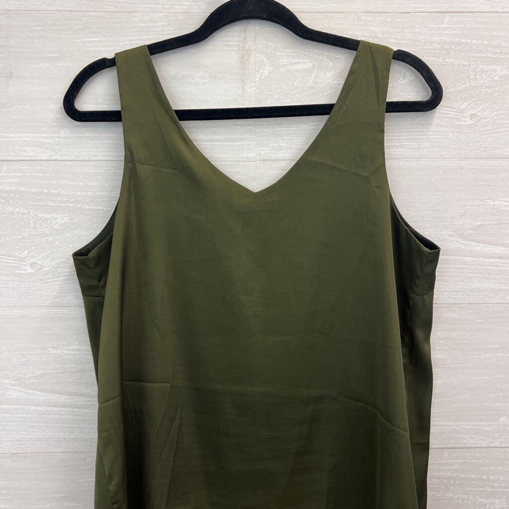 Ekouaer Green Silky Tank Top Medium