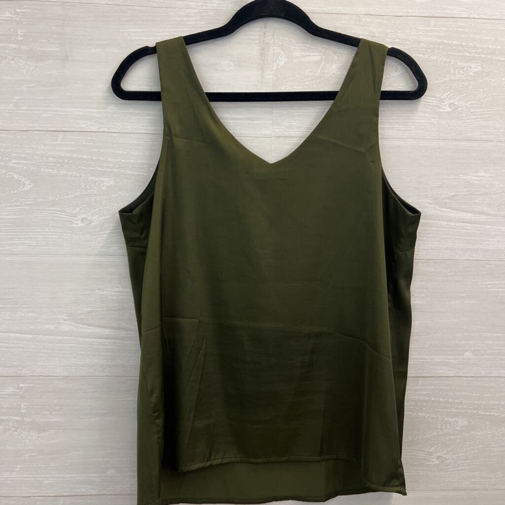 Ekouaer Green Silky Tank Top Medium