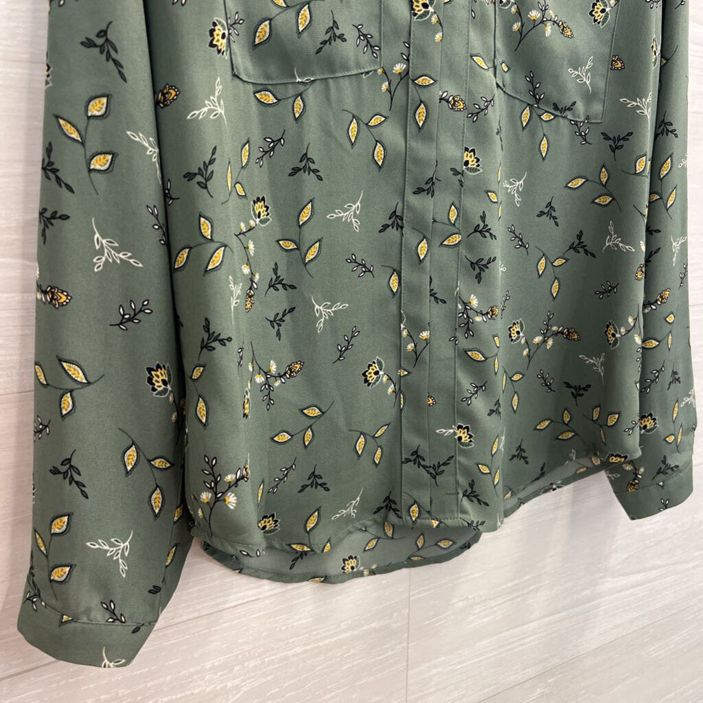41 Hawthorn Green Print Long Sleeve Top Extra Small