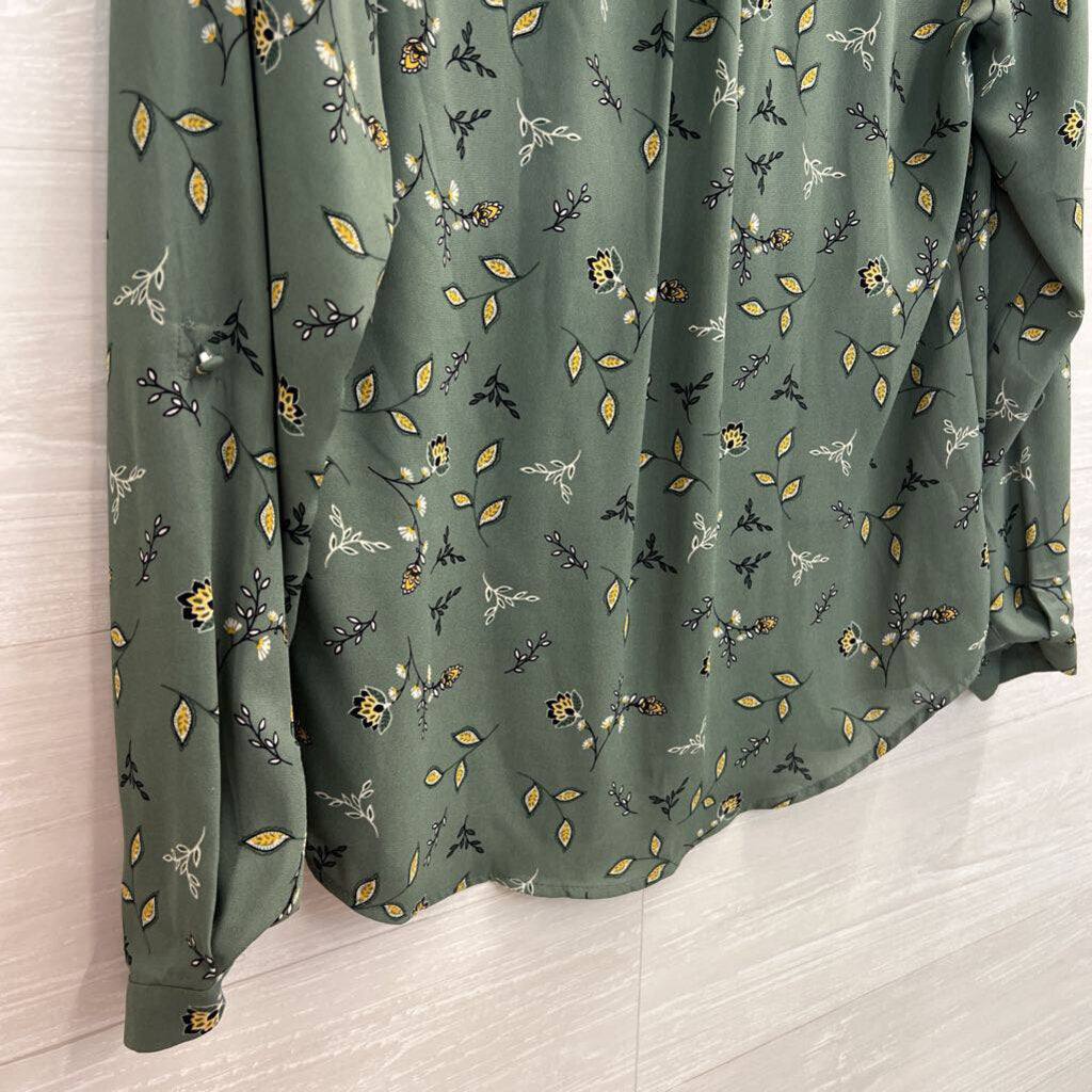41 Hawthorn Green Print Long Sleeve Top Extra Small