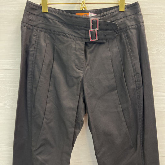 Tory Burch Black Seymour Double Buckle Trouser Pants 6