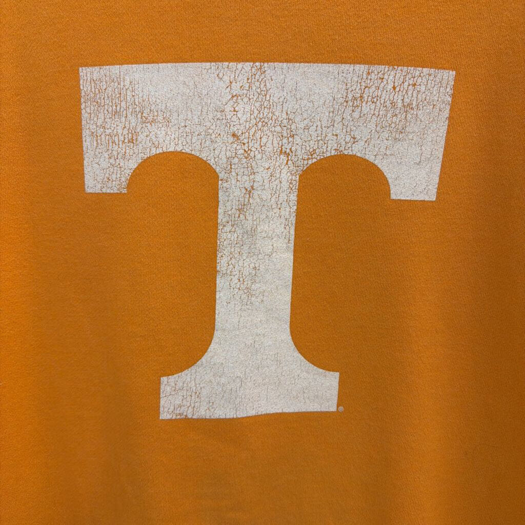 Pressbox Orange/ White Tennessee Long Sleeve Pullover Medium