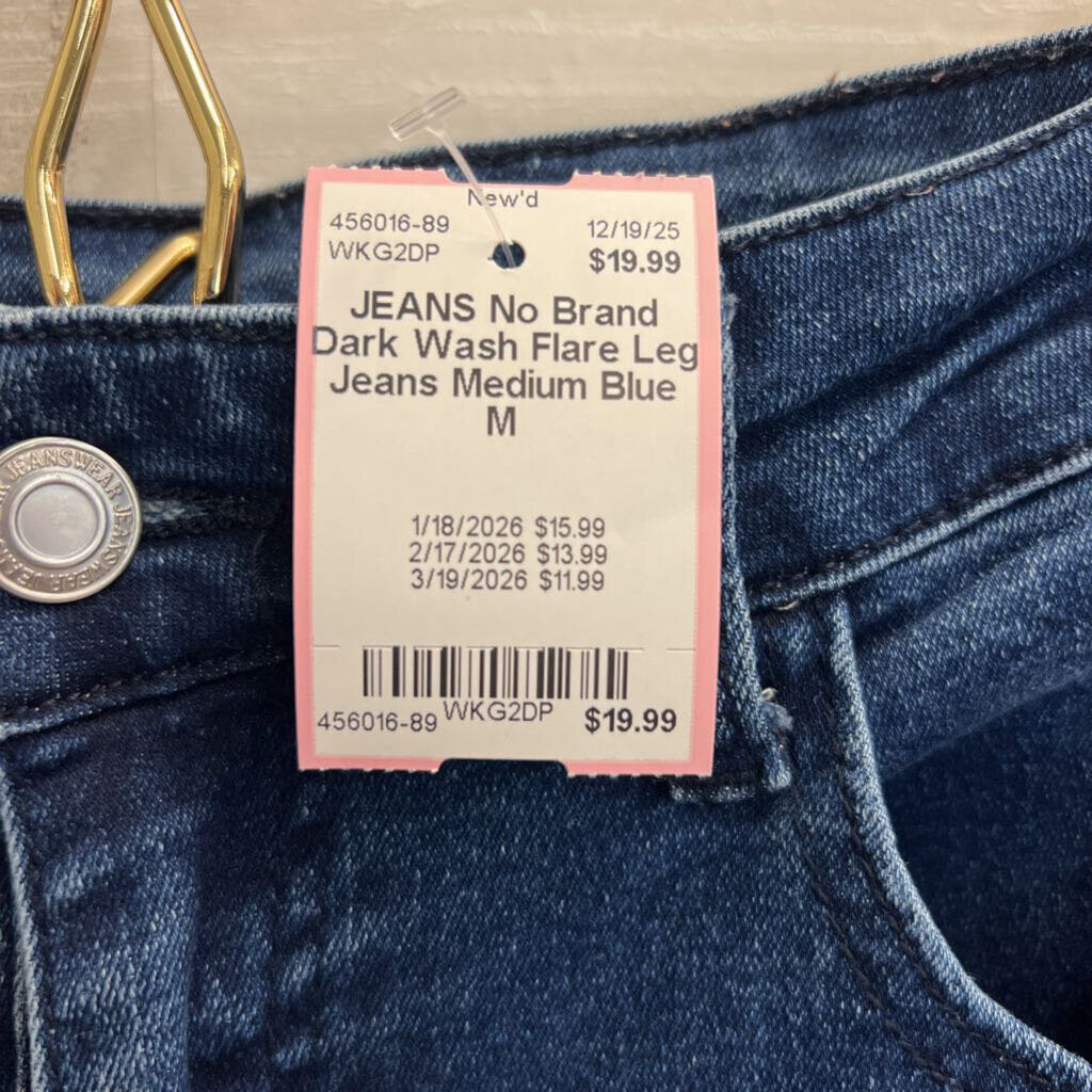 Dark Wash Flare Leg Jeans Medium