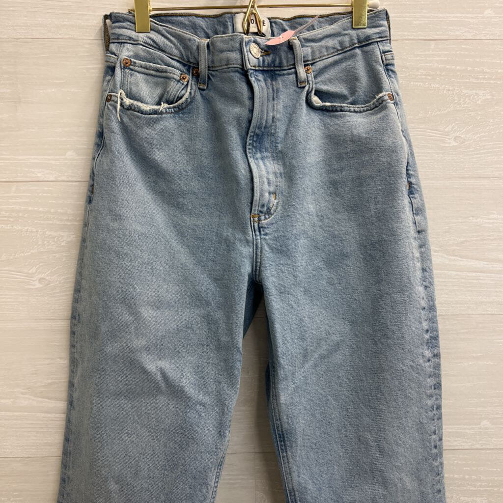 Agolde Light Wash High Rise Mom Jeans 28