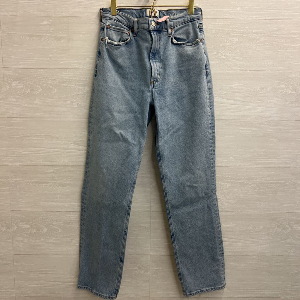 Agolde Light Wash High Rise Mom Jeans 28
