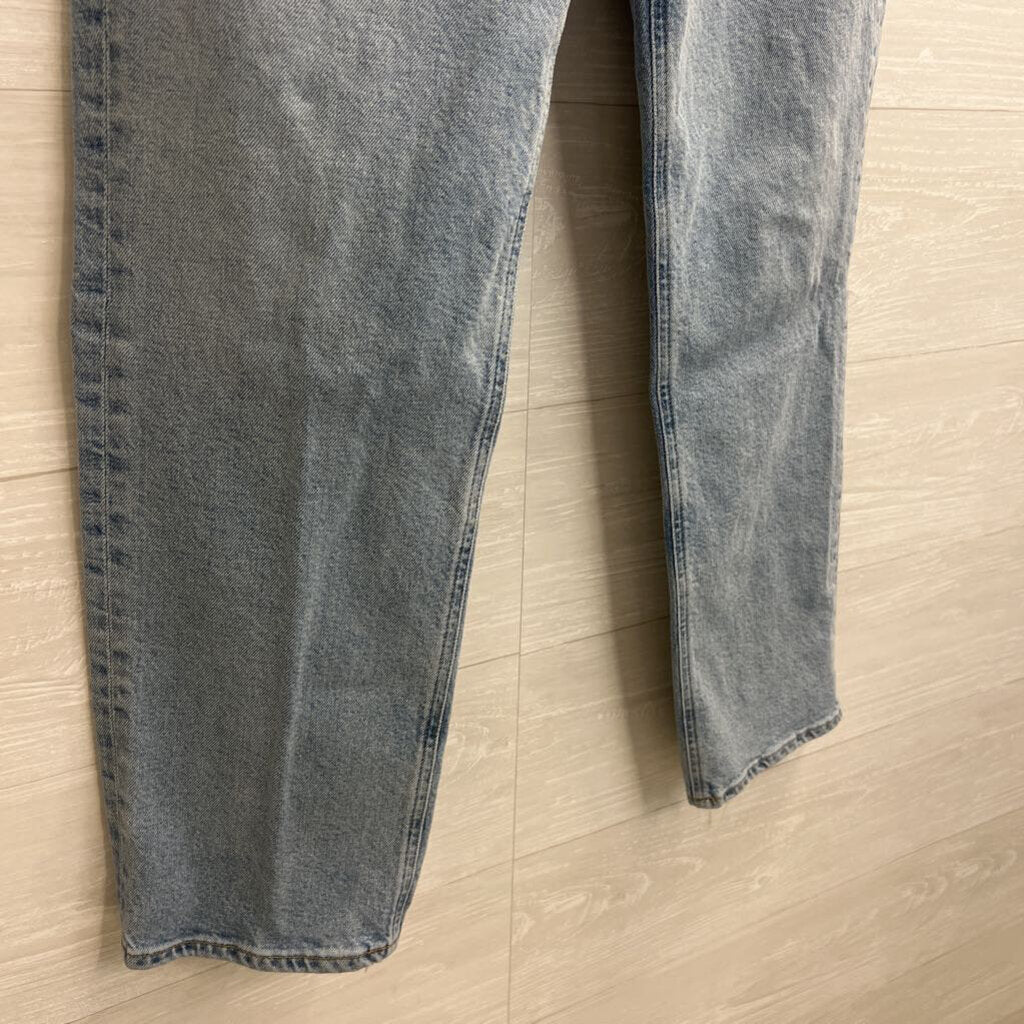 Agolde Light Wash High Rise Mom Jeans 28