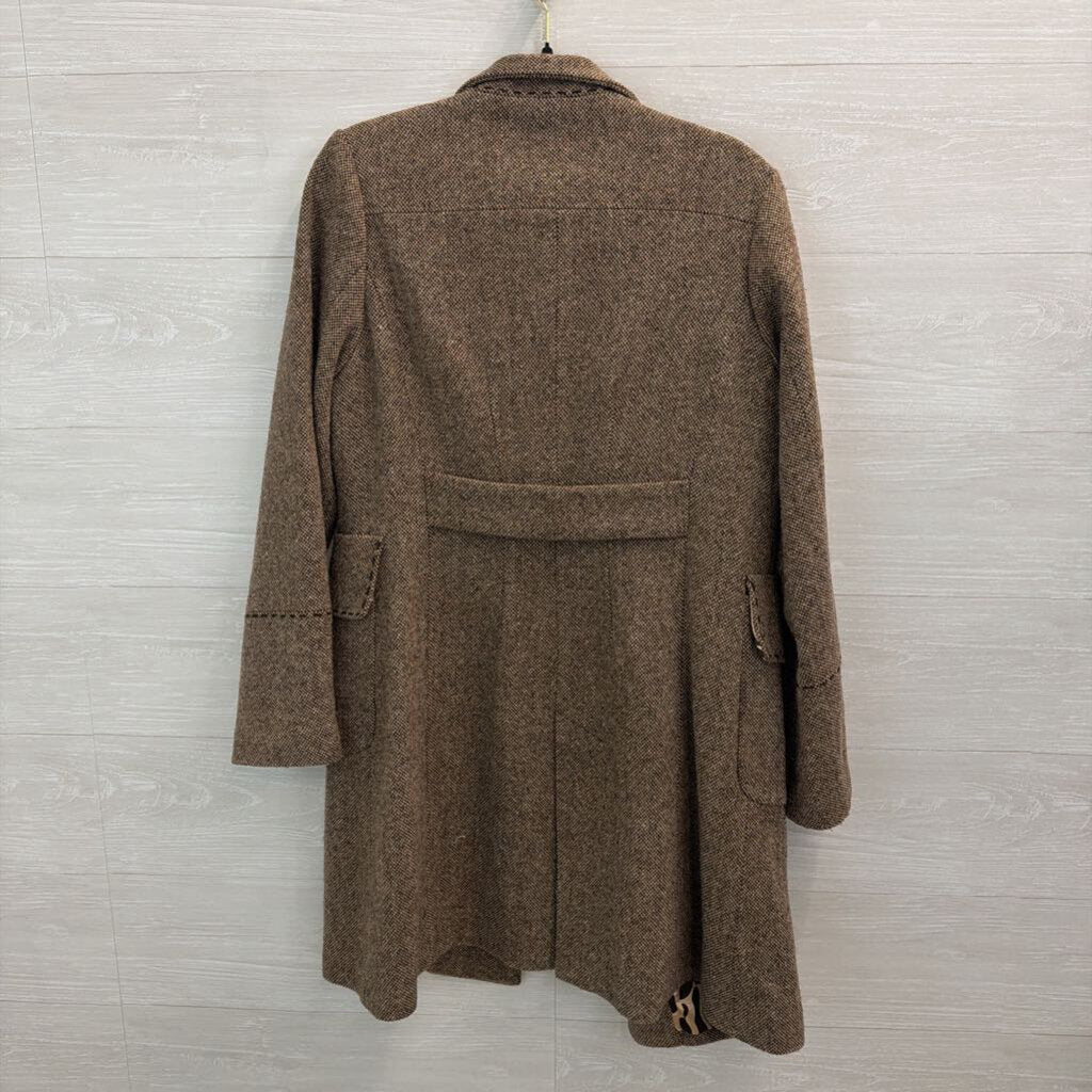 Soft Surroundings Brown Tweed Long Jacket Medium