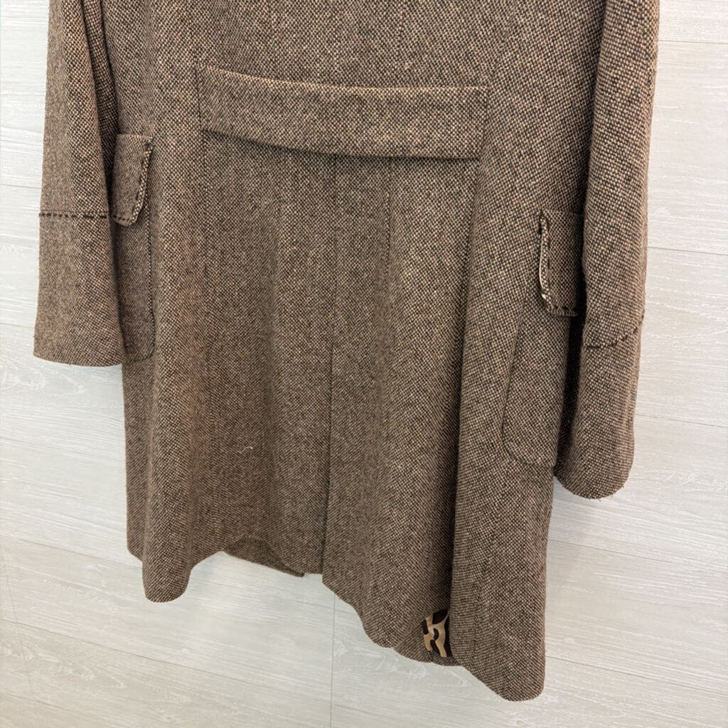 Soft Surroundings Brown Tweed Long Jacket Medium
