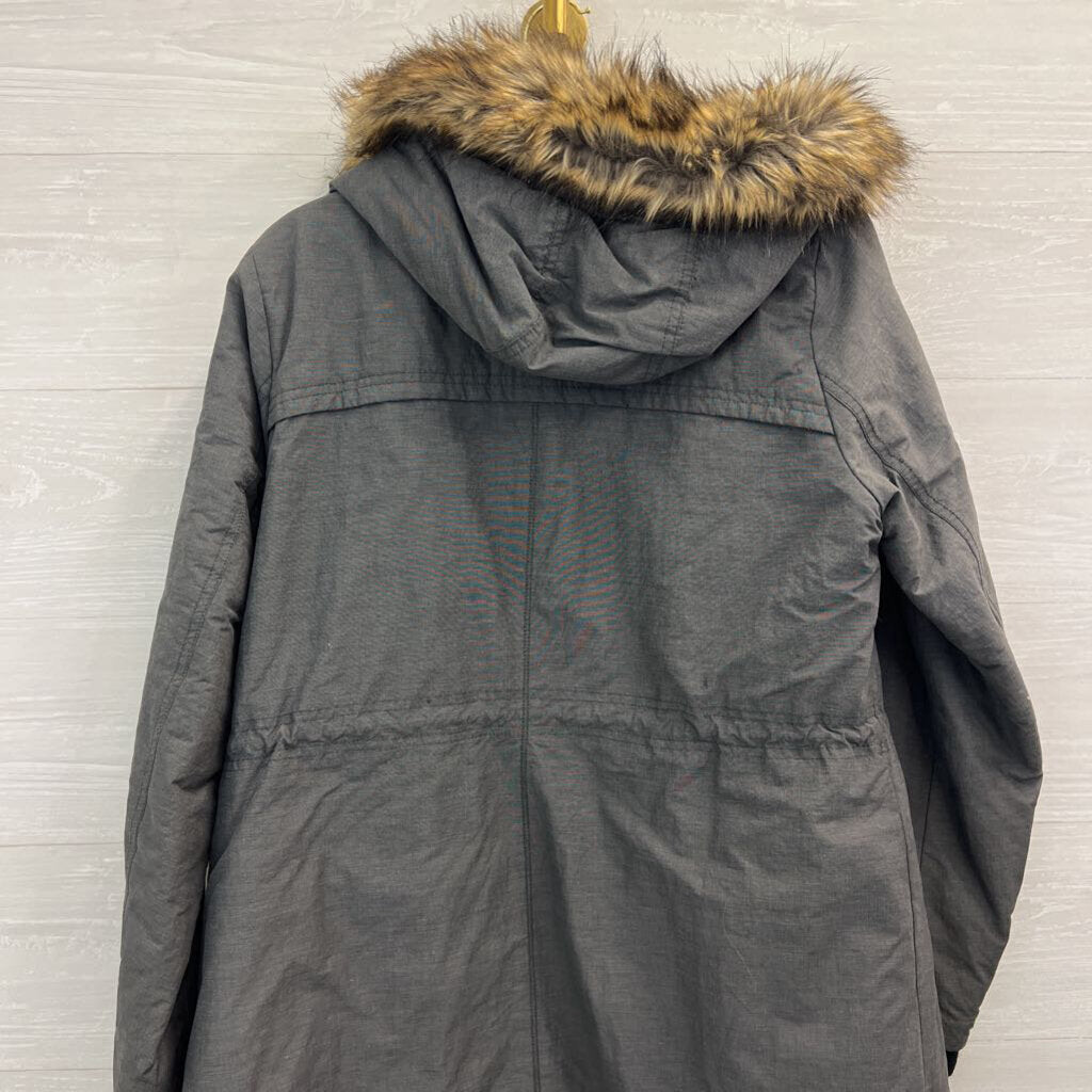 Eddie Bauer Grey Sherpa Lined Ladder Creek Parka Jacket Large