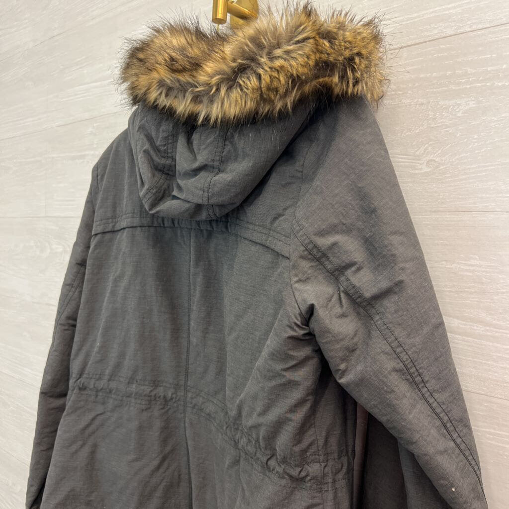 Eddie Bauer Grey Sherpa Lined Ladder Creek Parka Jacket Large