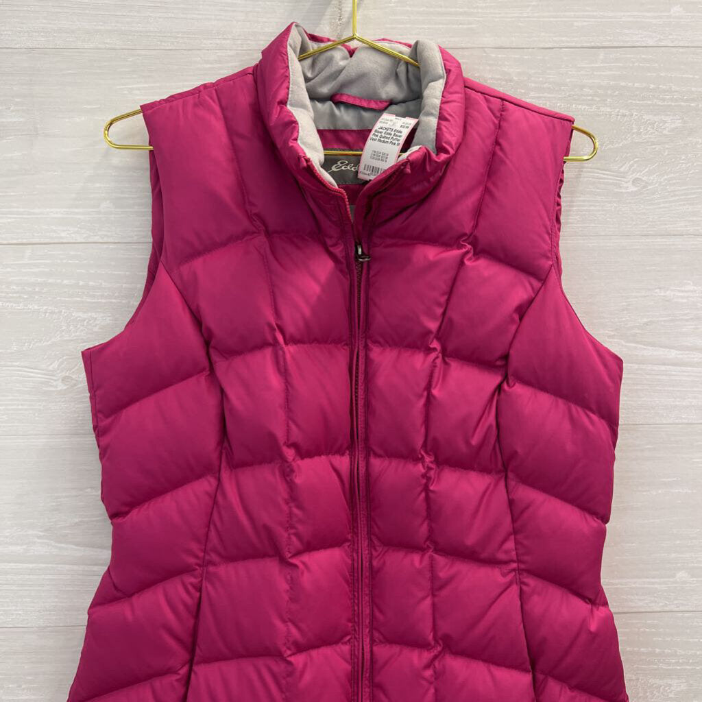 Eddie Bauer Pink Quilted Puffer Vest Medium