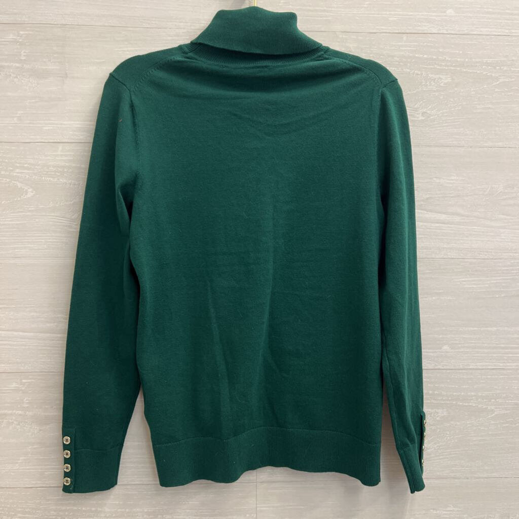 Tommy Hilfiger Green Turtleneck Sweater Top Small