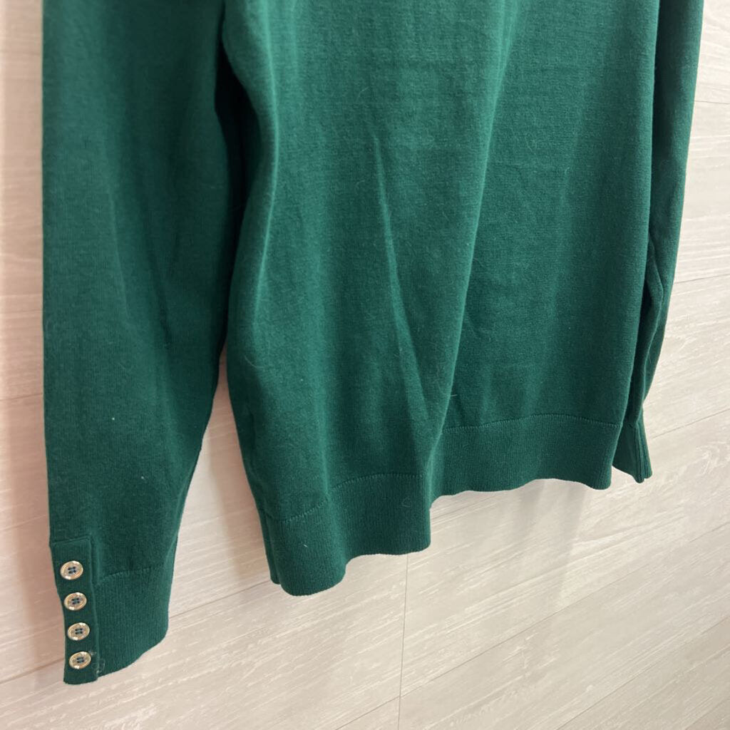 Tommy Hilfiger Green Turtleneck Sweater Top Small