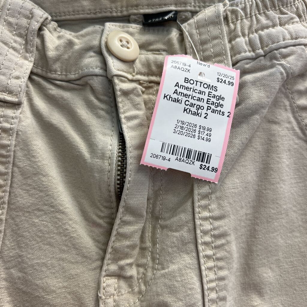 American Eagle Khaki Cargo Pants 2