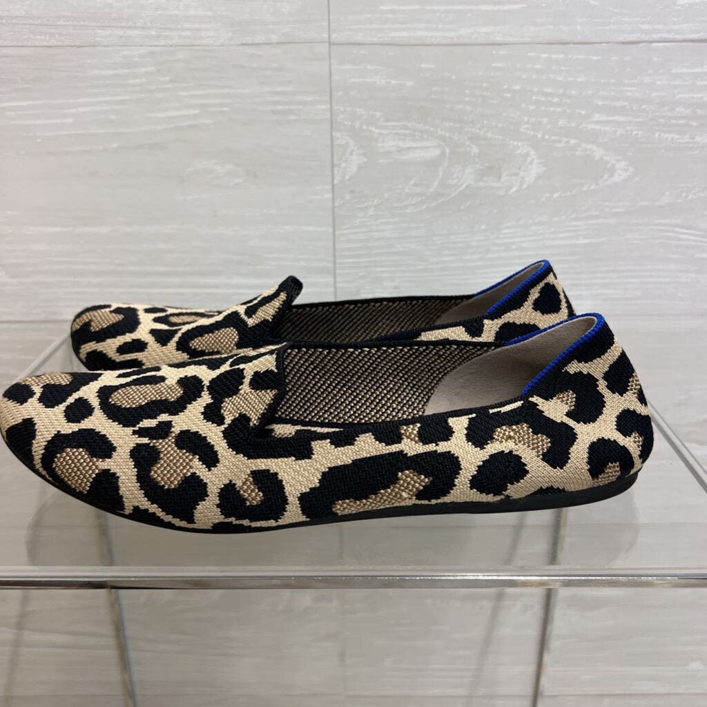 Rothy's Brown/ Black Leopard Print The Almond Loafers 11