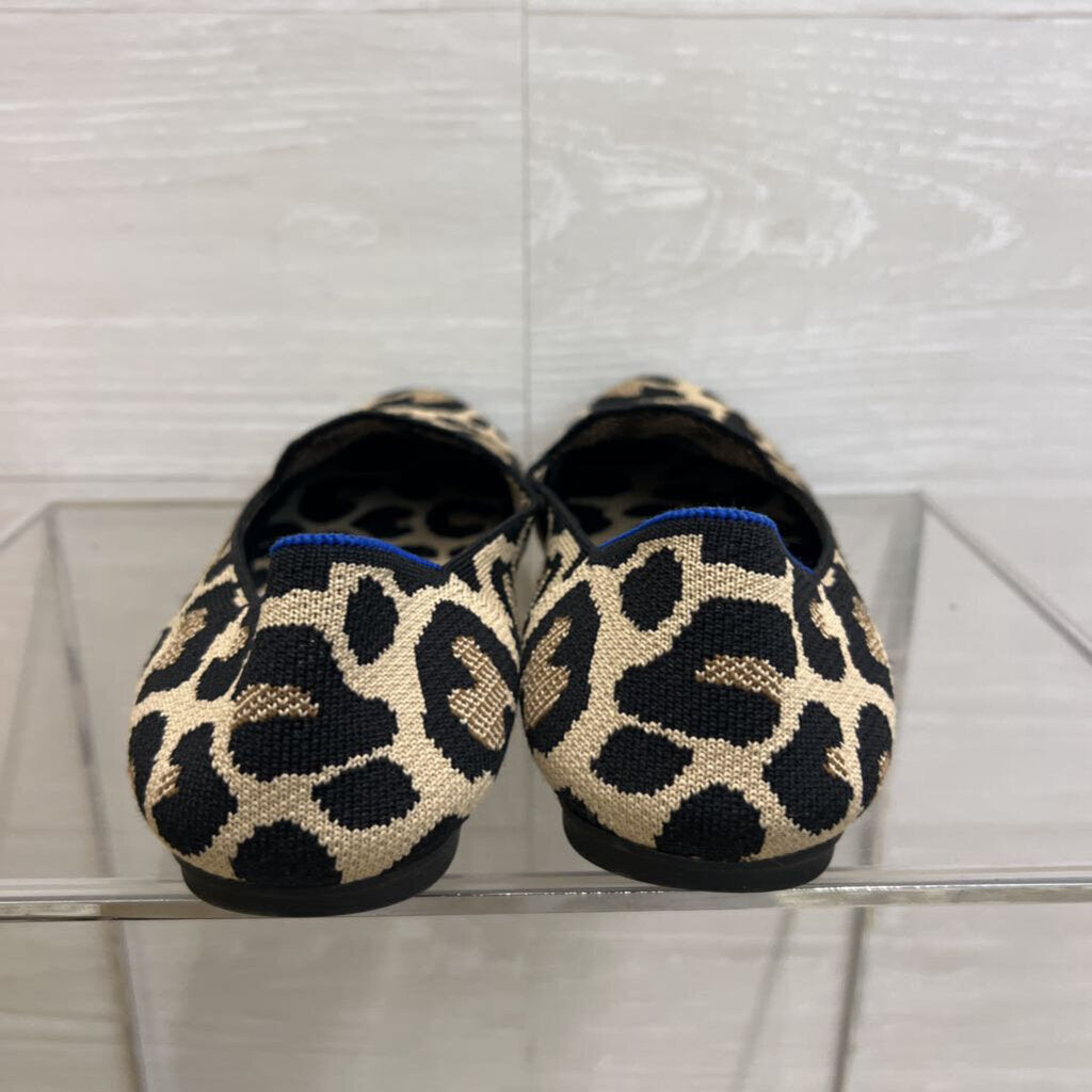 Rothy's Brown/ Black Leopard Print The Almond Loafers 11