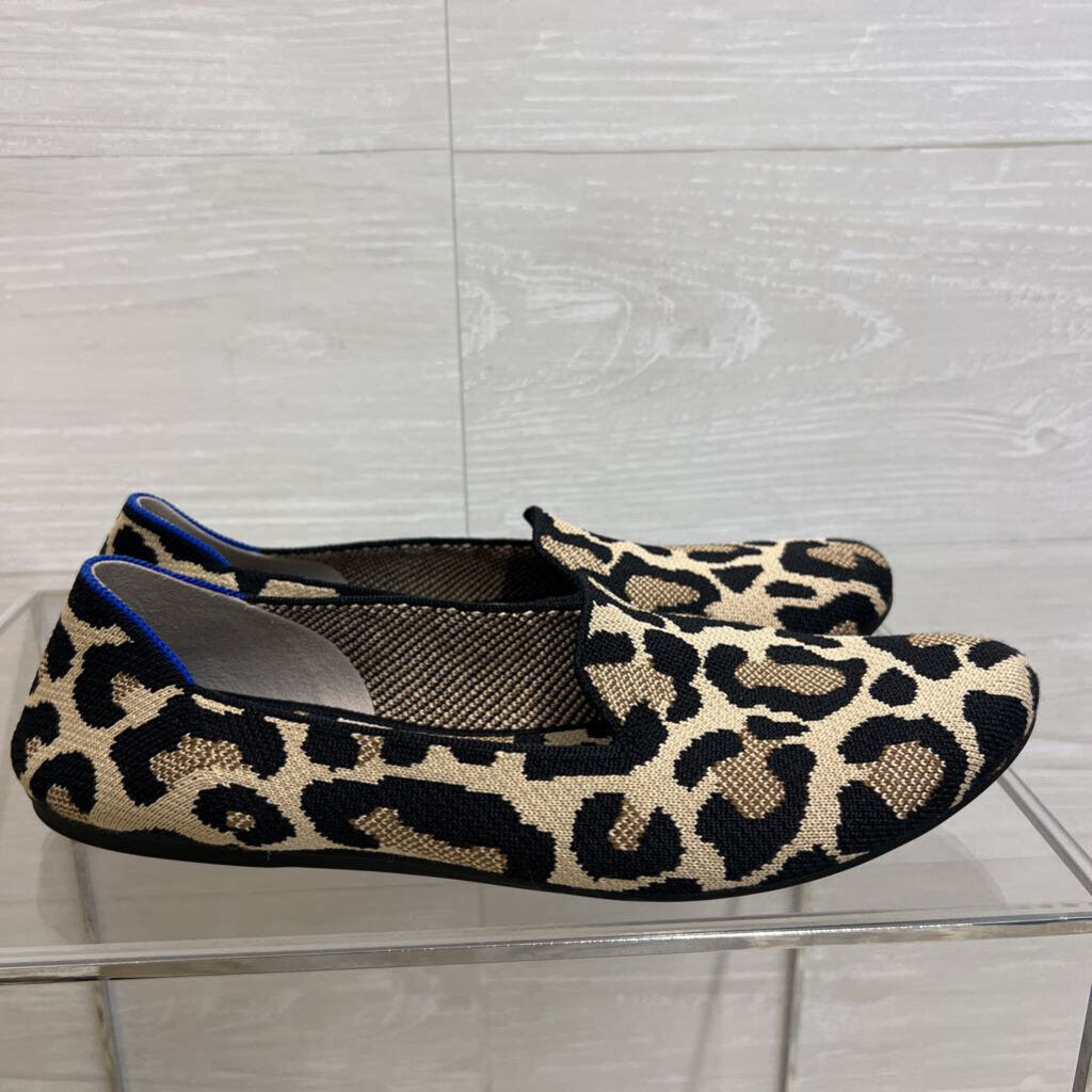 Rothy's Brown/ Black Leopard Print The Almond Loafers 11