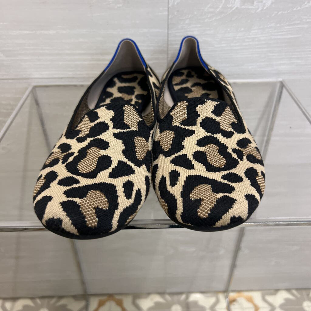 Rothy's Brown/ Black Leopard Print The Almond Loafers 11