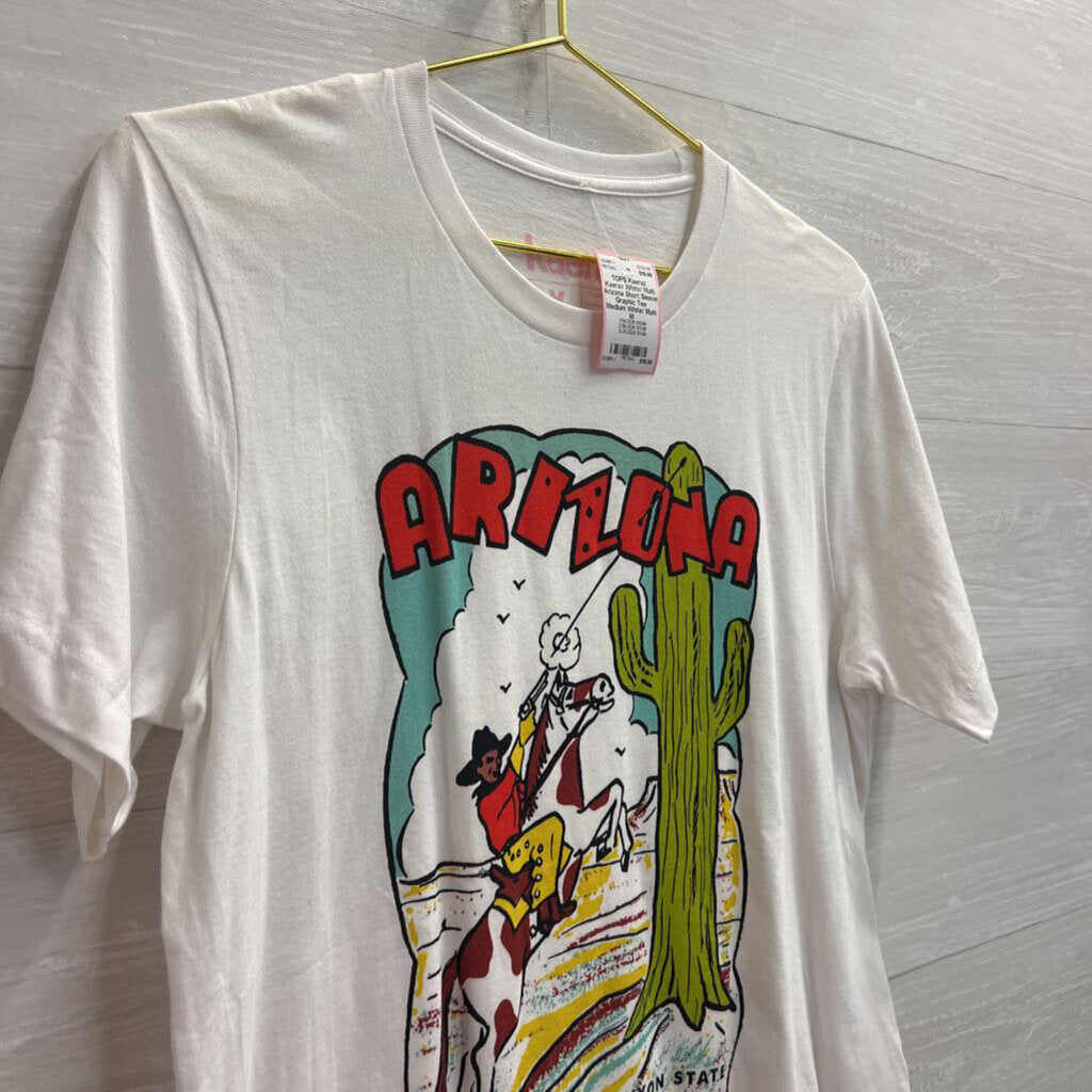 Kaeraz White/ Multi Arizona Short Sleeve Graphic Tee Medium