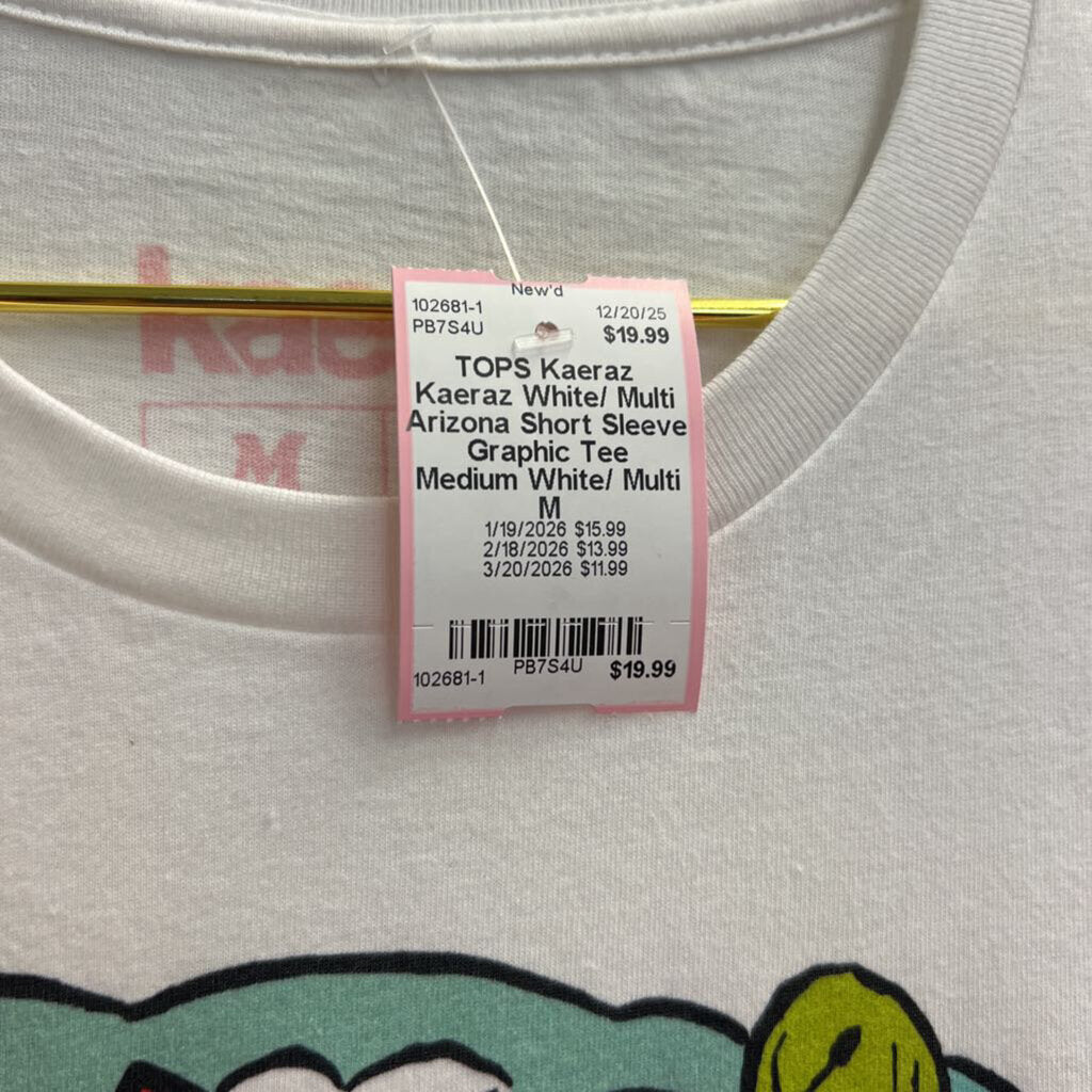 Kaeraz White/ Multi Arizona Short Sleeve Graphic Tee Medium