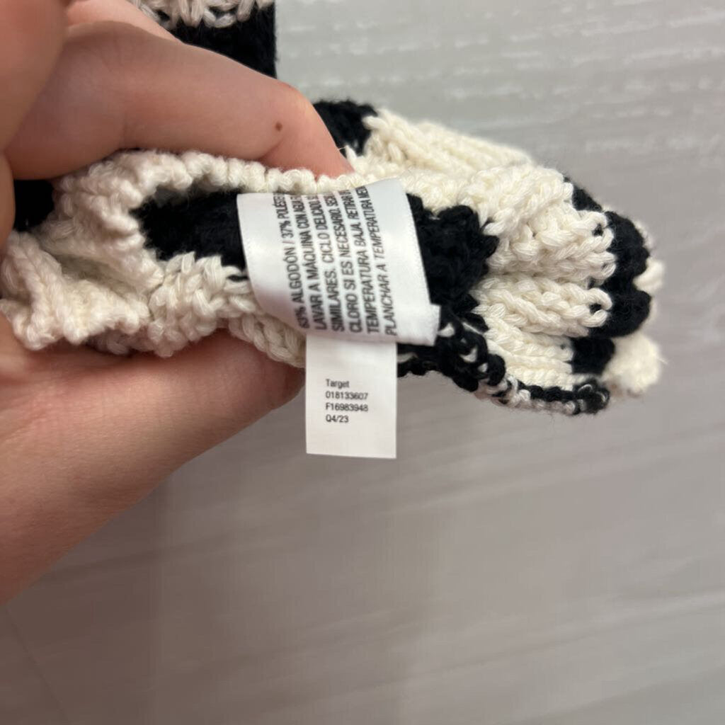 Black/ White Knit Striped Tank Top Large