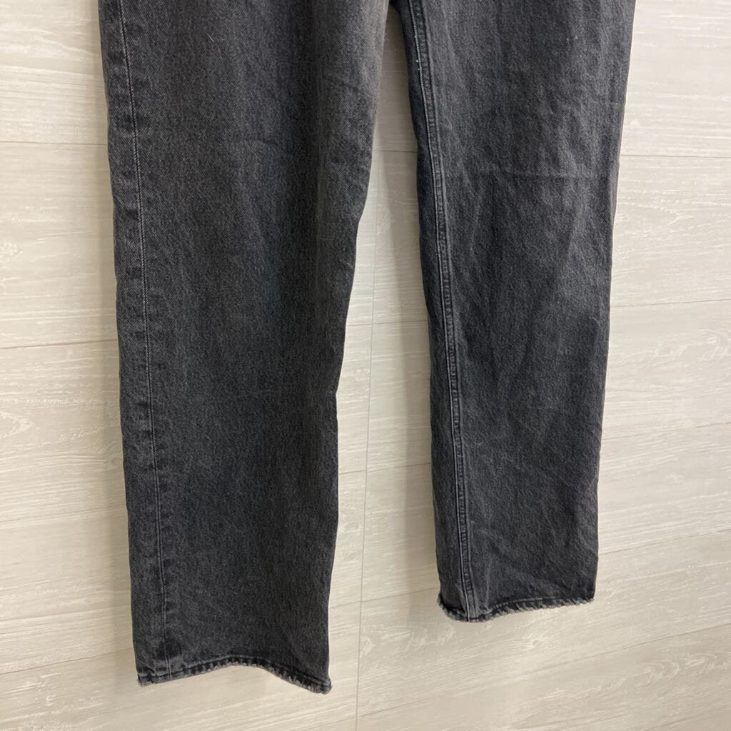 Agolde Black Denim Wide Leg Jeans 32