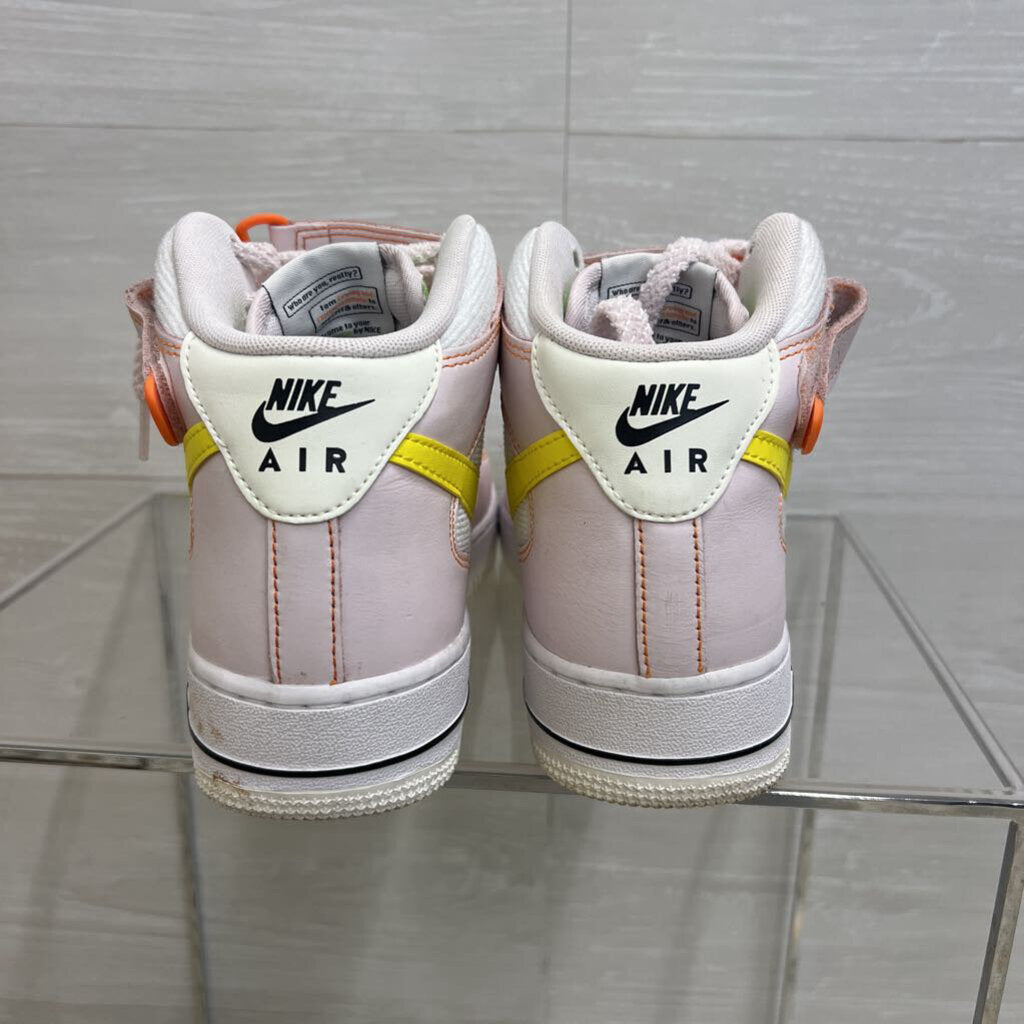 Nike White/ Multi Air Force 1 '07 Mid Feel Love Sneakers 9