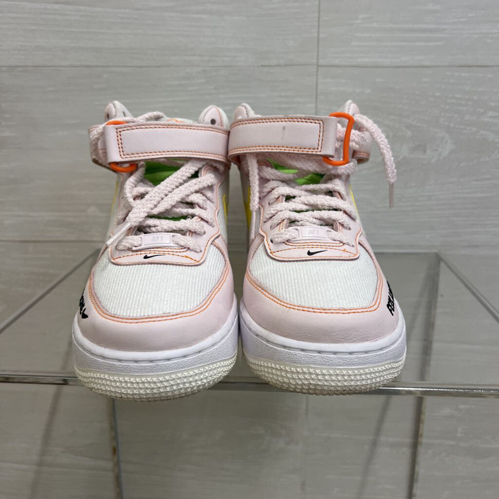 Nike White/ Multi Air Force 1 '07 Mid Feel Love Sneakers 9