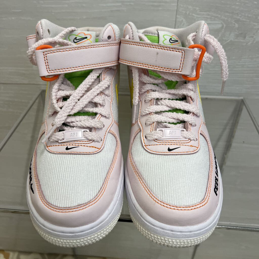 Nike White/ Multi Air Force 1 '07 Mid Feel Love Sneakers 9