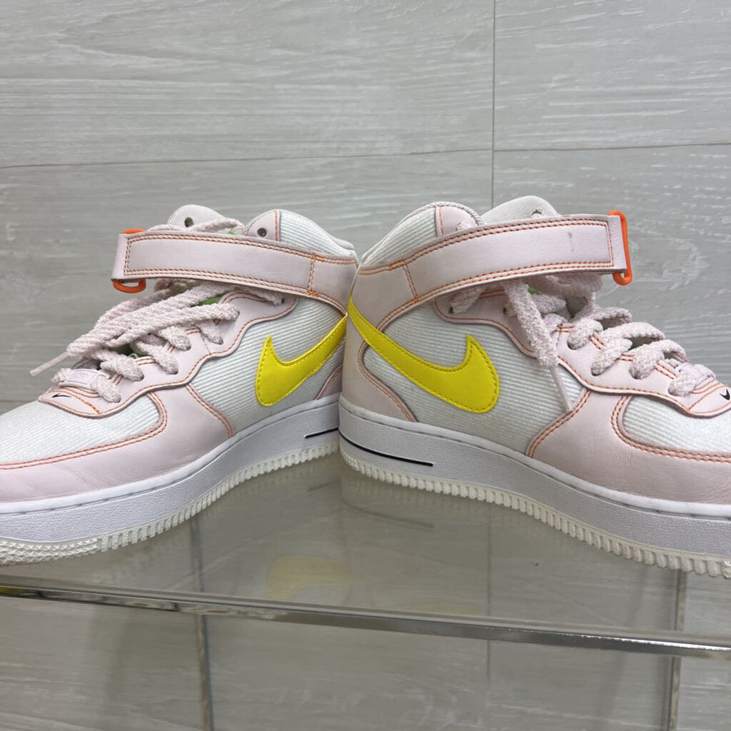 Nike White/ Multi Air Force 1 '07 Mid Feel Love Sneakers 9