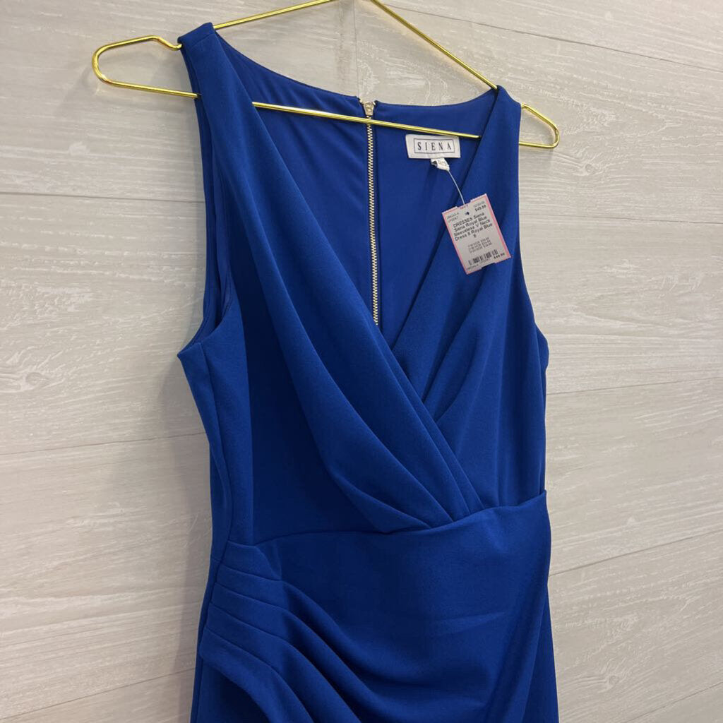 Siena Royal Blue Sleeveless V Neck Dress 8