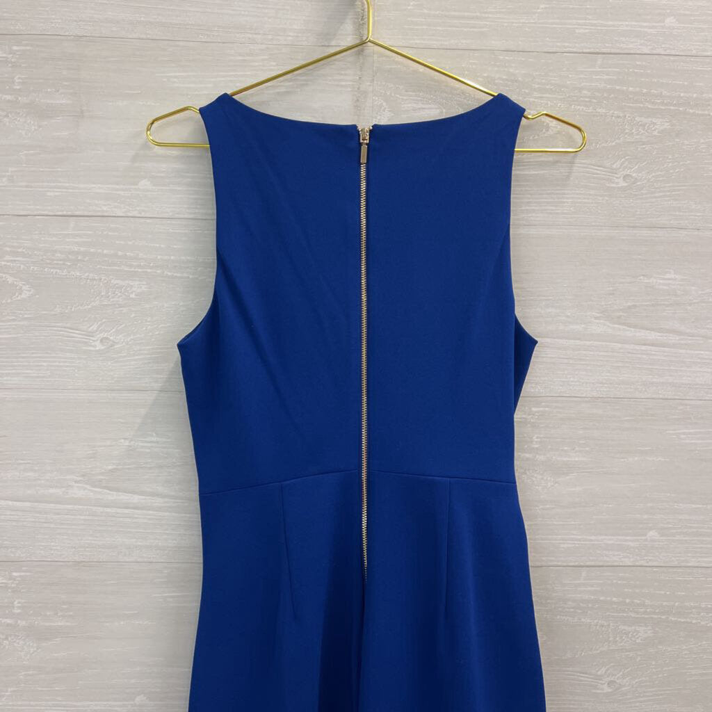 Siena Royal Blue Sleeveless V Neck Dress 8