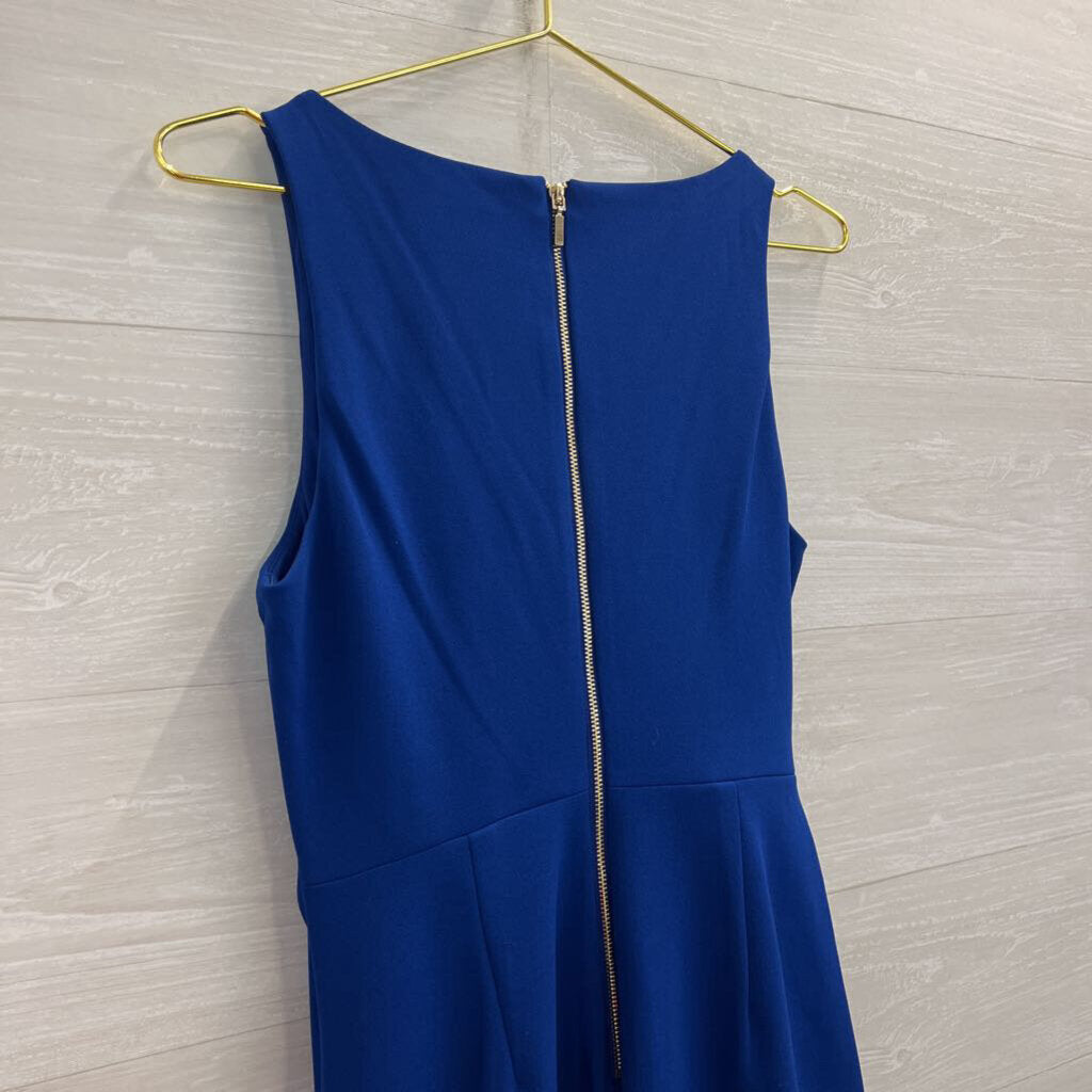 Siena Royal Blue Sleeveless V Neck Dress 8