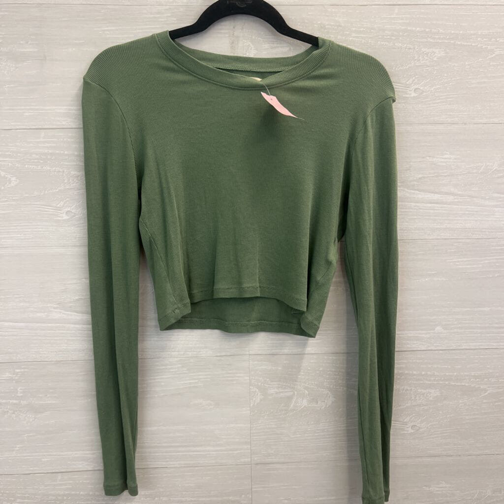 Madewell Green Long sleeve Crop Tee Small