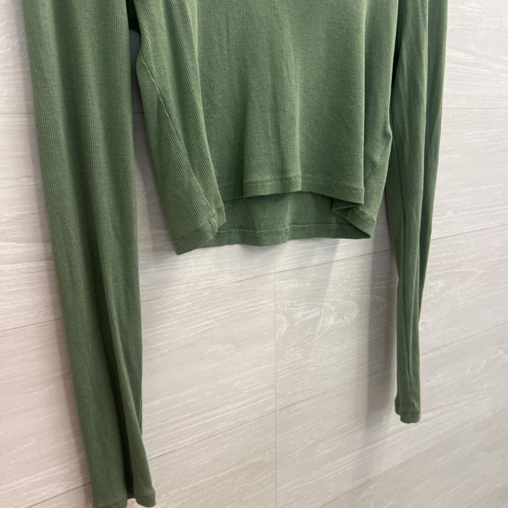Madewell Green Long sleeve Crop Tee Small