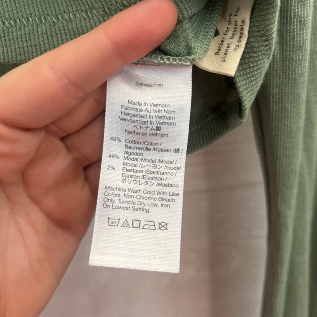 Madewell Green Long sleeve Crop Tee Small