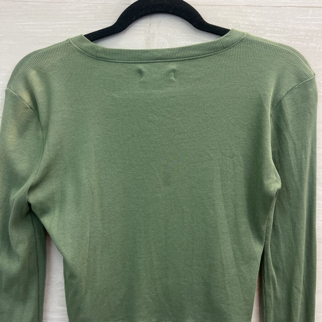 Madewell Green Long sleeve Crop Tee Small