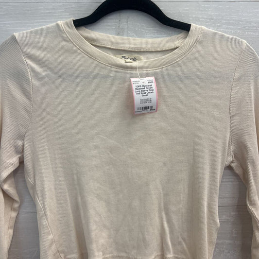 Madewell Cream Long Sleeve Crop Tee Small