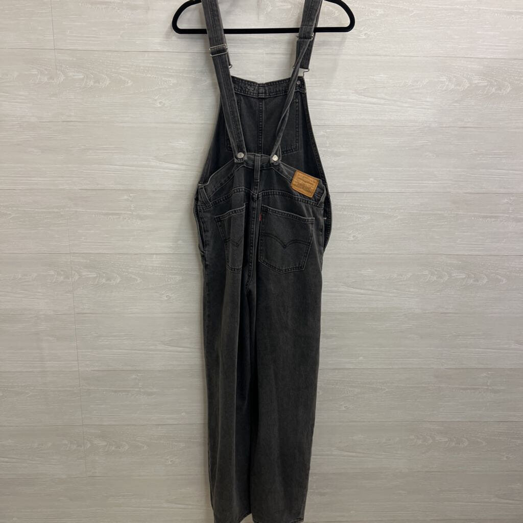 Levi's Black Denim Overalls Small