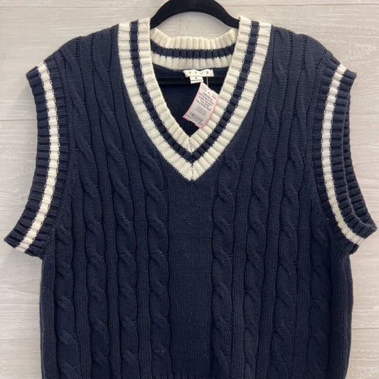 HYFVE Navy/White V-neck Sweater Vest Small